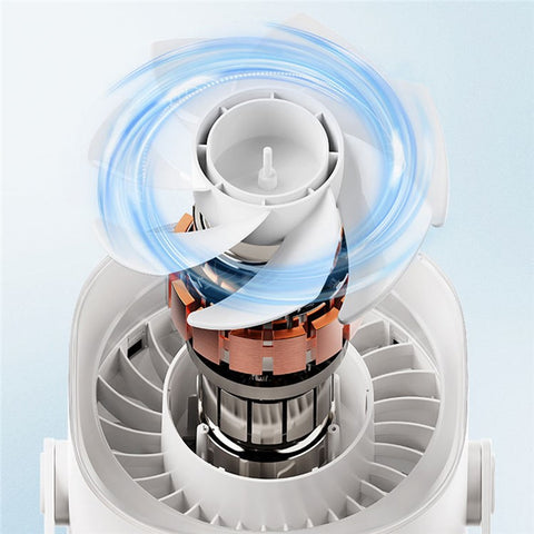 F87 100 Speeds Digital Display Desktop Fan with Stand USB Rechargeable High Speed Turbo Fan