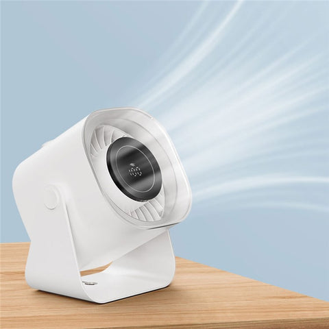 F87 100 Speeds Digital Display Desktop Fan with Stand USB Rechargeable High Speed Turbo Fan