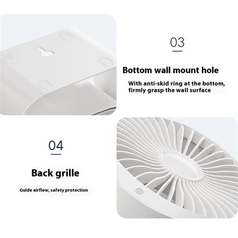 F87 100 Speeds Digital Display Desktop Fan with Stand USB Rechargeable High Speed Turbo Fan