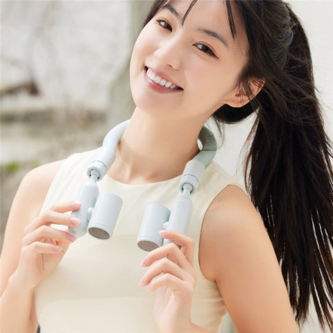 F94 Outdoor Sports Hands Free Neck Fan 3 Speeds Adjustable Flexible Cooling Neckband