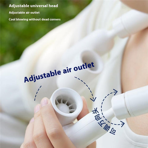 F94 Outdoor Sports Hands Free Neck Fan 3 Speeds Adjustable Flexible Cooling Neckband