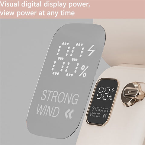 C06 Portable USB Rechargeable Mini Fan High Speed 100 Levels Adjustment Digital Display Handheld Fan