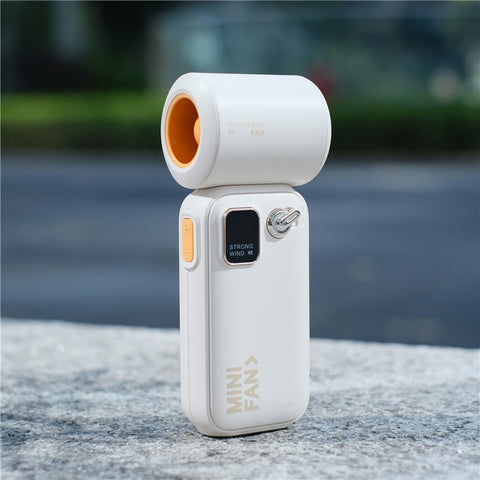 C06 Portable USB Rechargeable Mini Fan High Speed 100 Levels Adjustment Digital Display Handheld Fan