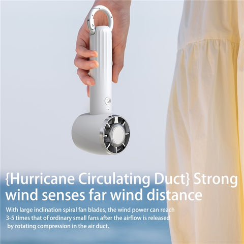 WT14 Mini Handheld Fan Portable 3 Speed Brushless Motor Mute Cooling Fan for Outdoor / Desktop Use