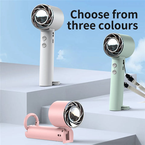 WT16 Handheld Fan Foldable Portable Low Noise Cooling Fan for Outdoor Travel Home Desktop Use