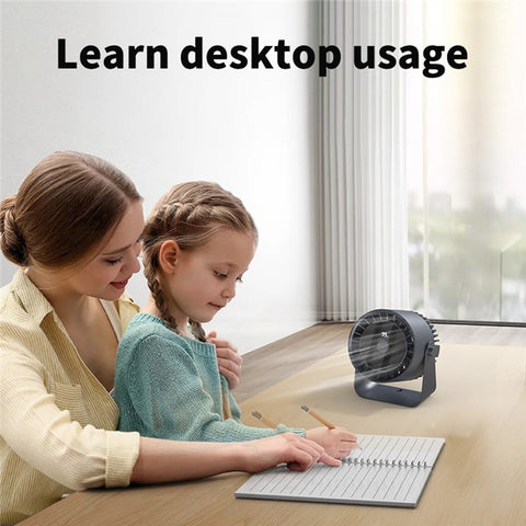 ZK05 Rechargeable Circulating Fan Portable Angle Adjustable Multi-Speed Cooling Fan