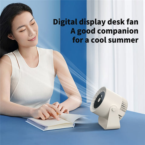 ZK05 Rechargeable Circulating Fan Portable Angle Adjustable Multi-Speed Cooling Fan