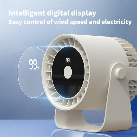 ZK05 Rechargeable Circulating Fan Portable Angle Adjustable Multi-Speed Cooling Fan