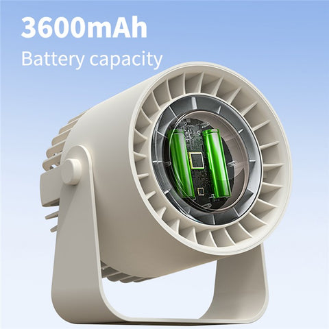 ZK05 Rechargeable Circulating Fan Portable Angle Adjustable Multi-Speed Cooling Fan