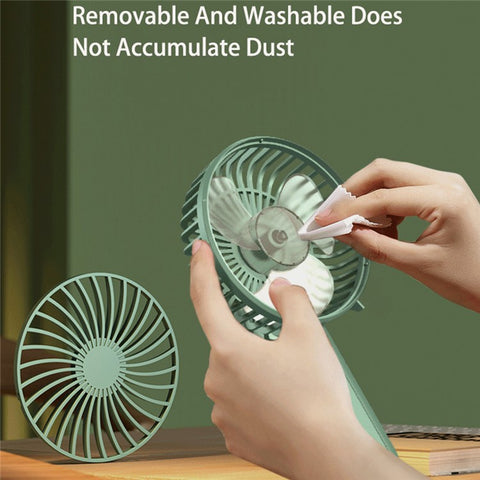 F30 Rotatable Handheld Fan Brushless Motor 4 Speed USB Rechargeable Cooling Fan
