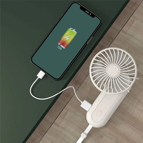 F30 Rotatable Handheld Fan Brushless Motor 4 Speed USB Rechargeable Cooling Fan