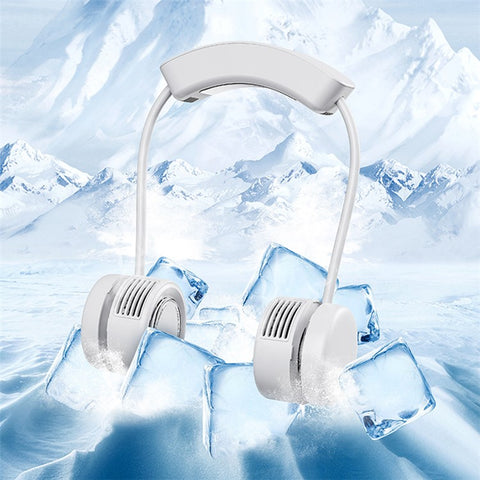 Y23 Refrigeration Neck Fan Retractable Soft Hose Hands-free Portable Fan for Running Cycling