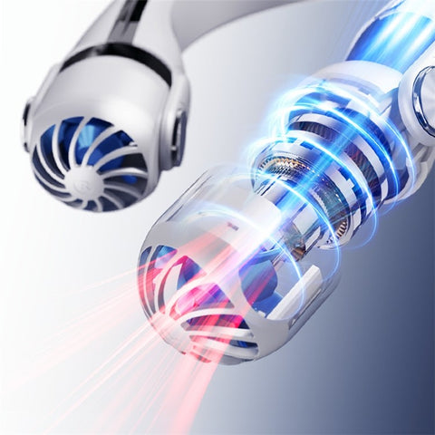 MF080 Hanging Neck Fan Adjustable Air Outlet Wearable Fan Battery Operated Neck Fan Cooler