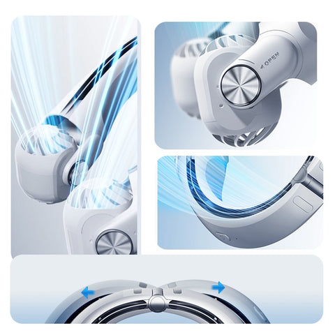 MF080 Hanging Neck Fan Adjustable Air Outlet Wearable Fan Battery Operated Neck Fan Cooler