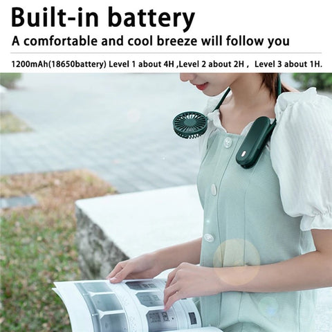 N2 Portable Handheld Fan Brushless Motor Neck-Mounted Mini Cooling Fan