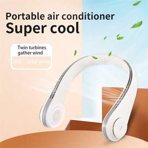 GT211 Bladeless Hanging Neck Fan 3 Speeds Adjustable Summer Cooling Fan