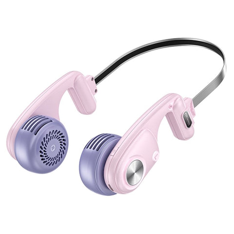 MF086 5 Speeds Adjustable Silent Summer Cooling Metal Neckband Hanging Fan