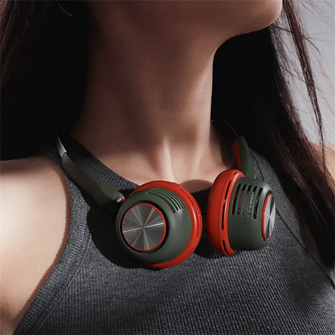 MF088 Rechargeable Hanging Neck Cooling Fan Portable 5 Wind Speeds Summer Fan