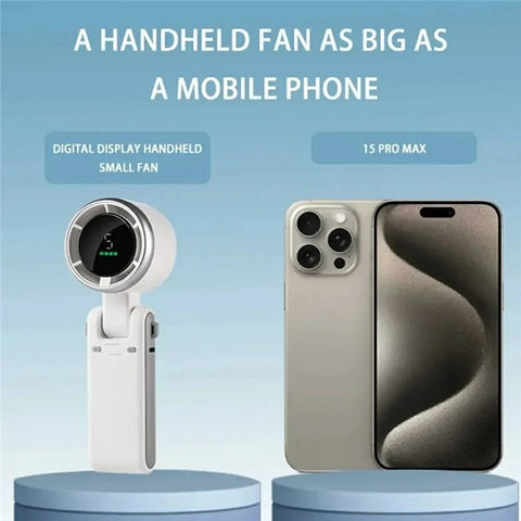 N607 Portable Rechargeable Cooling Fan 5 Wind Speeds Summer Turbine Handheld Fan