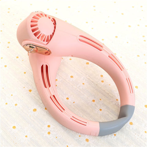 LP879 Portable Neck Fan USB Rechargeable 3 Speeds Adjustable Hands Free Cooling Fan for Outdoors