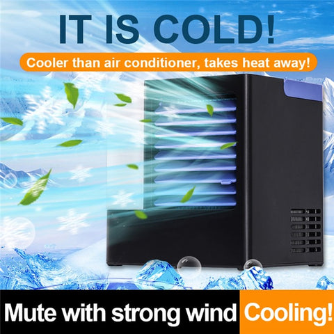 F10 (TJ-101) Desktop Mini Air Conditioner Cooler Portable Evaporative Cooling Fan with Night Light