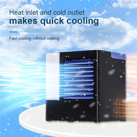 F10 (TJ-101) Desktop Mini Air Conditioner Cooler Portable Evaporative Cooling Fan with Night Light