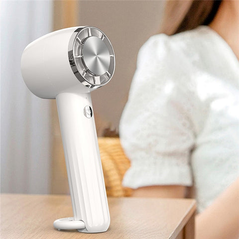 WT13 Portable Cold Compress Cooling Fan with Carabiner for Outdoor Travel Home Office Use