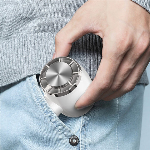 WT13 Portable Cold Compress Cooling Fan with Carabiner for Outdoor Travel Home Office Use