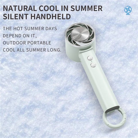 WT15 Portable Mini Cooling Fan Cold Compress Handheld Foldable Fan with Carabiner