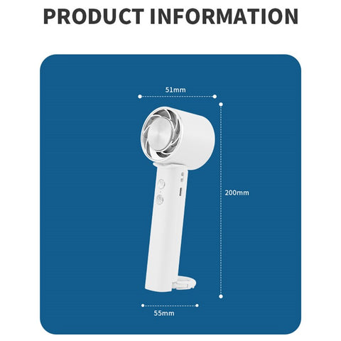 WT15 Portable Mini Cooling Fan Cold Compress Handheld Foldable Fan with Carabiner