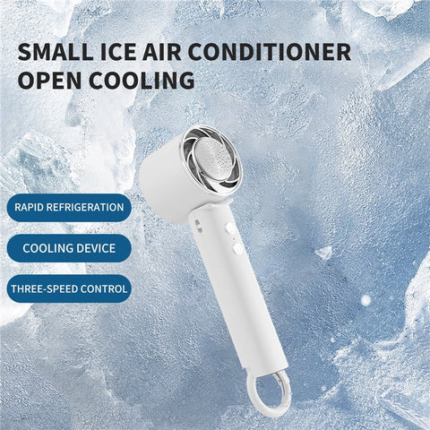 WT15 Portable Mini Cooling Fan Cold Compress Handheld Foldable Fan with Carabiner