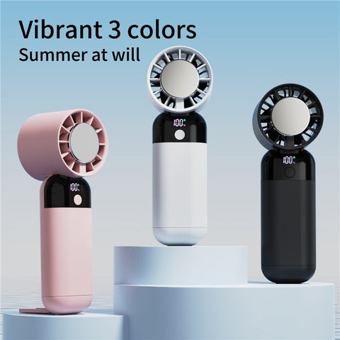 ZK03 Portable Cold Compress Cooling Fan 3 Speed Rechargeable Handheld Desktop Fan Cooler