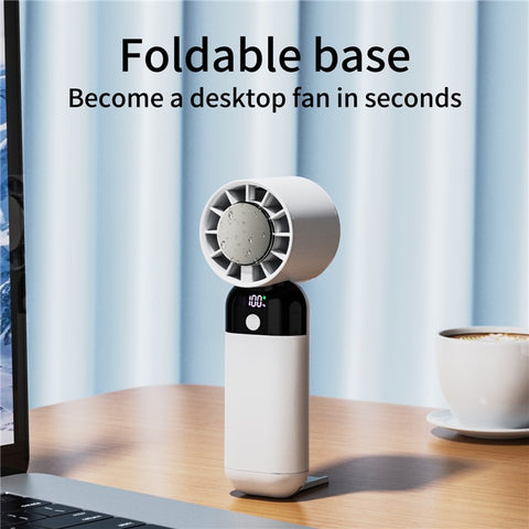 ZK03 Portable Cold Compress Cooling Fan 3 Speed Rechargeable Handheld Desktop Fan Cooler