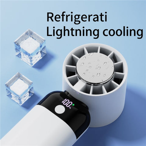 ZK03 Portable Cold Compress Cooling Fan 3 Speed Rechargeable Handheld Desktop Fan Cooler