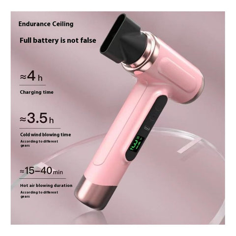 Cordless Ionic Hair Dryer 3 Mode Rechargeable Blow Dryer Travel Hair Dryer