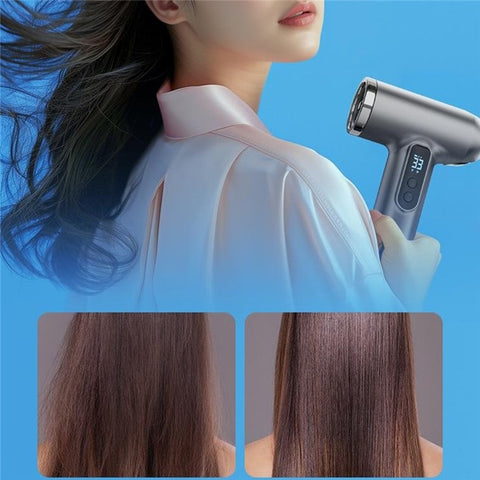 Wireless Hair Dryer 15000mAh High Wind Power Ionic Hair Dryer Fast Drying for Dorms and Students