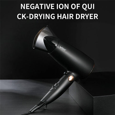 VGR V-439 Folding Handle Hair Dryer 1200W-1600W Portable Hairdryer Powerful Hot Cool Wind Blow Dryer for Hair Care (EU Plug)