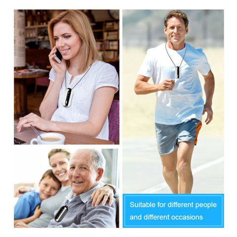 Portable Neck-Mount Air Purifier Mini Smart LED Display Air Purifier with Carbon Fiber Conduction Lanyard