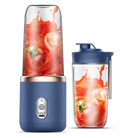 Portable Juicer Cup USB Smoothie Blender 6 Blade Wireless Fruit Squeezer, with Drinking Cup (BPA Free, No FDA Certificate)