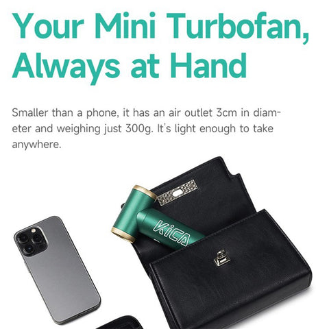 KICA Jet Fan 2 Electric Air Blower 101000RPM Handheld Air Duster for House Cleaning, Hair Drying