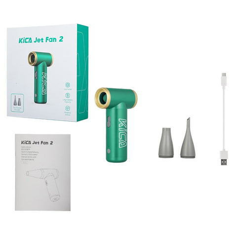 KICA Jet Fan 2 Electric Air Blower 101000RPM Handheld Air Duster for House Cleaning, Hair Drying