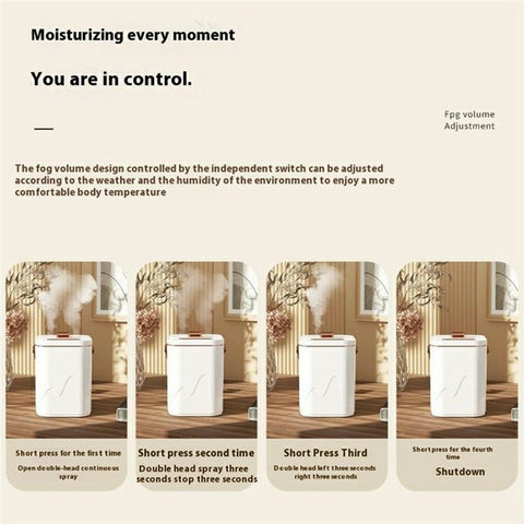 Humidifier Double Spray 1.8L Mist Maker Fogger LED Night Light 32dB Quiet