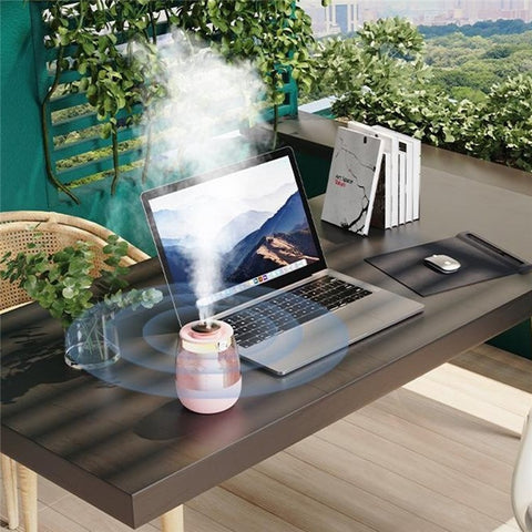 Dual Mist Outlet Desktop Air Humidifier Home Office Mute Mist Diffuser