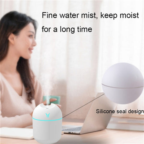 USB Mini Desktop 7 Color Night Light Car Humidifier 250ML Capacity Portable Ultrasonic Cool Mist for Home / Office / Vehicle