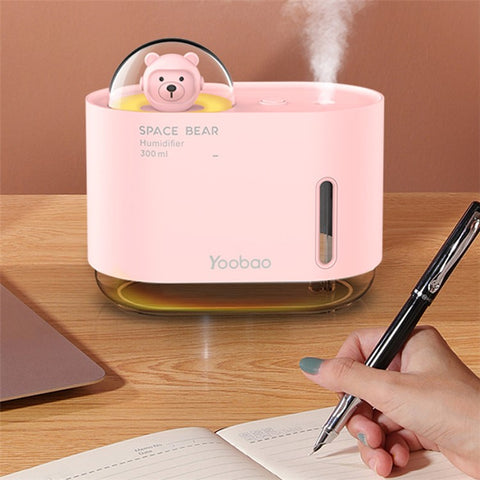 YOOBAO M318 Space Bear Humidifier 300ml Air Humidifier Cute Fog Sprayer Mini Mist Maker for Home, Office