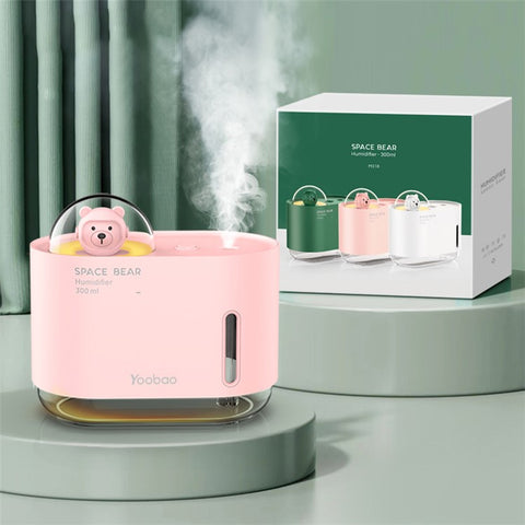 YOOBAO M318 Space Bear Humidifier 300ml Air Humidifier Cute Fog Sprayer Mini Mist Maker for Home, Office