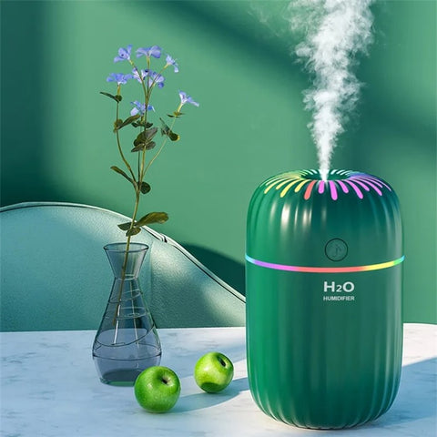 300ml Mini Humidifier Portable Air Purifier Car Office Atomizer Household Humidifier with Colorful Light