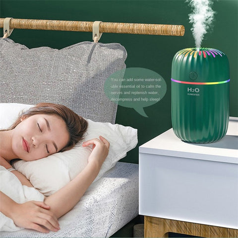 300ml Mini Humidifier Portable Air Purifier Car Office Atomizer Household Humidifier with Colorful Light