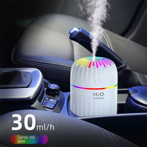 300ml Mini Humidifier Portable Air Purifier Car Office Atomizer Household Humidifier with Colorful Light