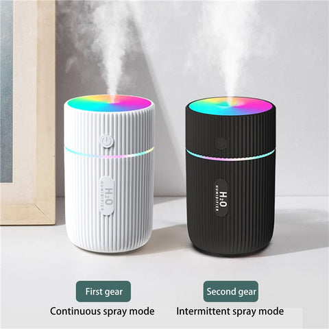 220ml Mini Humidifier Portable Air Purifier Car Office Atomizer Household Aroma Diffuser with Colorful Light